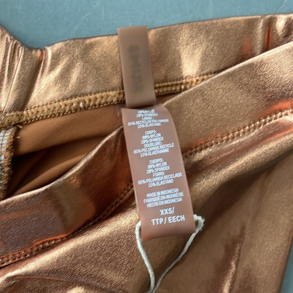 Skims NWT Penny Ruched Metallic Swim V Waist Pants Size XXS - Picture 4 of 8